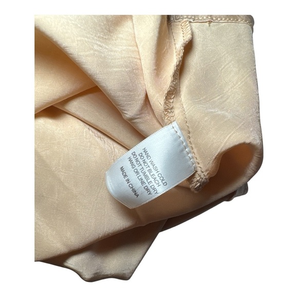 NWT 12th Tribe Isabella Nude Satin Maxi Slip Maxi Dress Sz S Ethereal Romantic - Picture 10 of 11